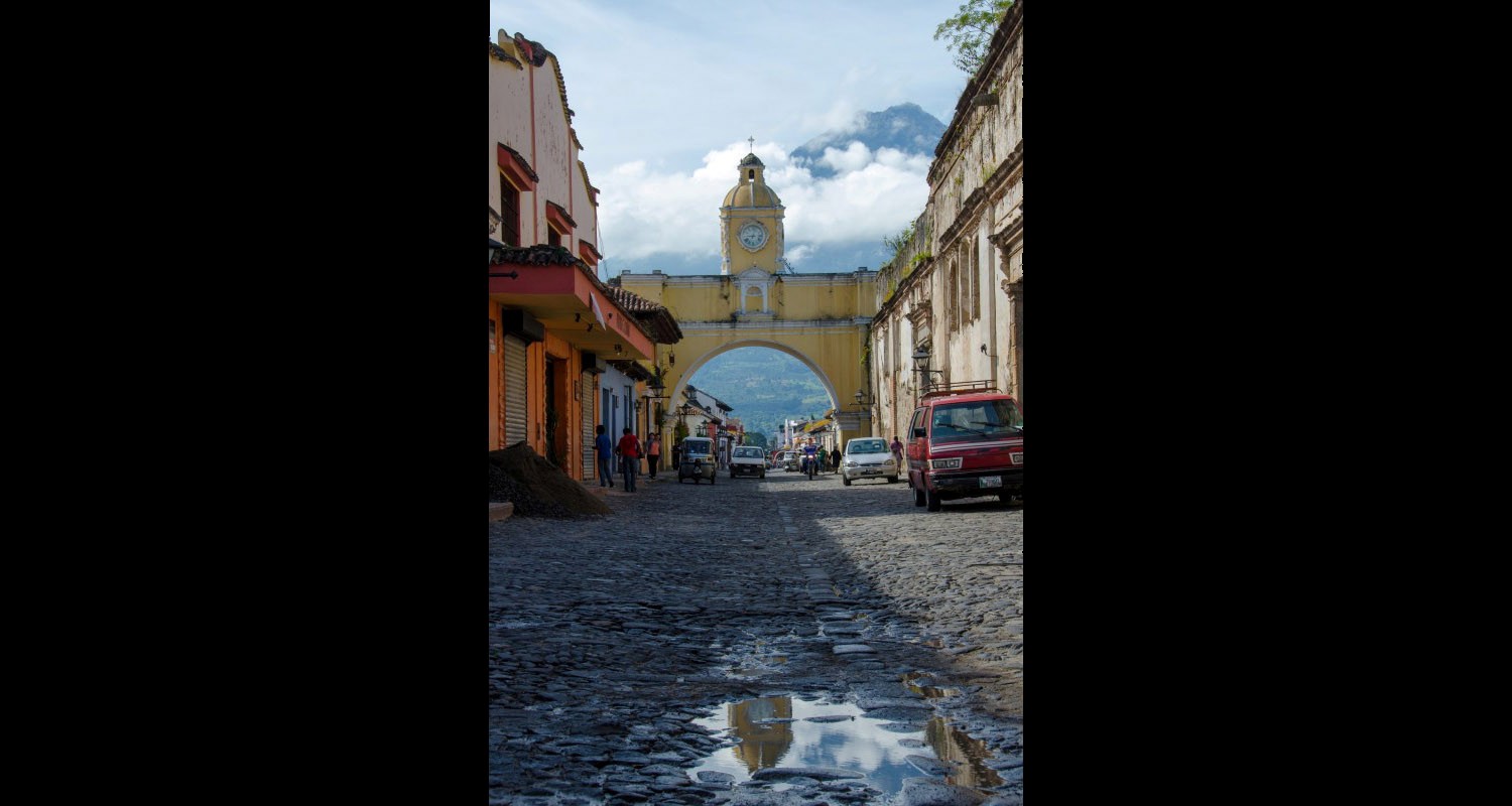 Luxury Travel Tour To Guatemala Antigua Santa Catalina Arch Reflection
